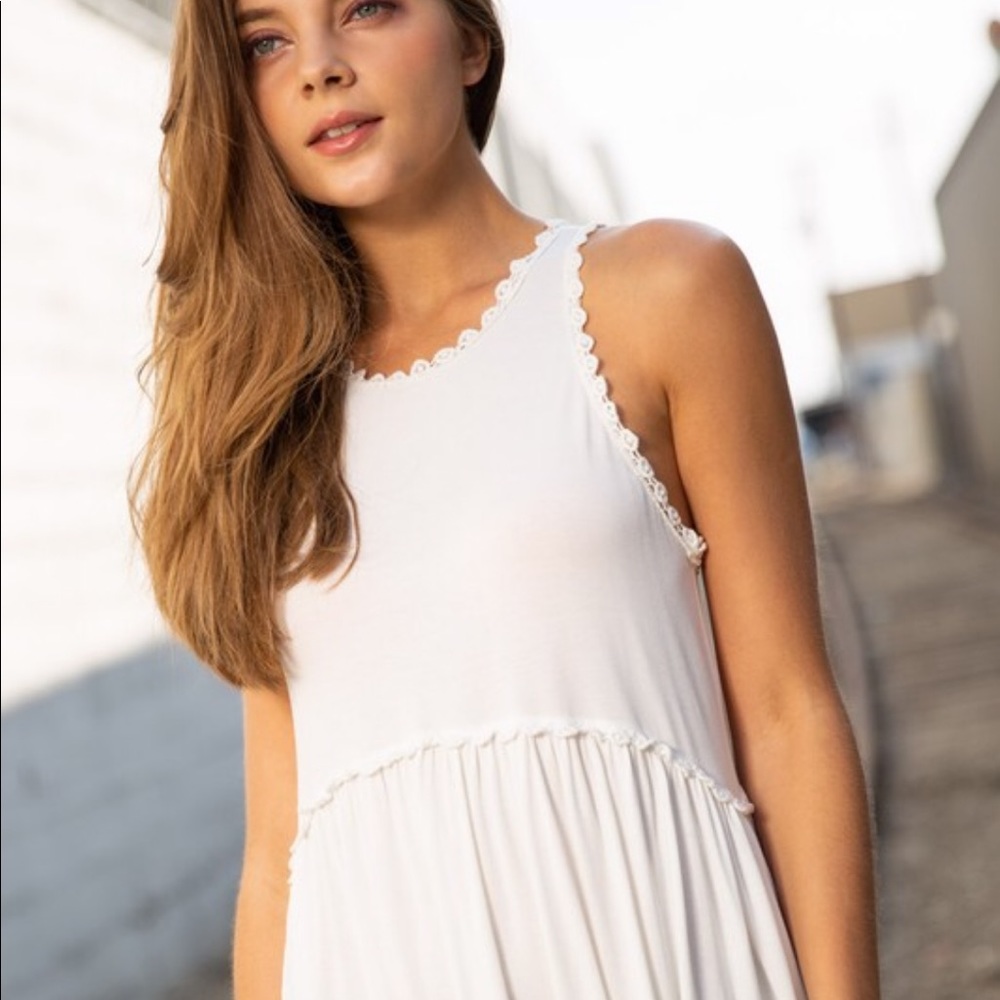 POL Ivory Babydoll Racerback